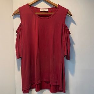 Lavender Fields Cold Shoulder Blouse